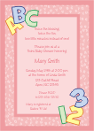 Alphabet Pink Baby Shower Invitation