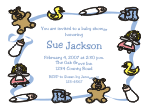 Baby Stuff - Blue Baby Shower Invitation