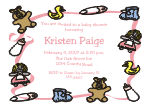 Baby Stuff - Pink Baby Shower Invitation
