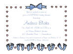 Baby Feet - Blue Baby Shower Invitation