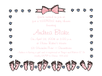 Baby Feet - Pink Baby Shower Invitation