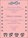 Baby Feet - UNC Tarheel Baby Shower Invitation