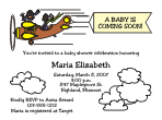Banner Plane Baby Shower Invitation