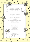 Bumblebees-Yellow Baby Shower Invitation