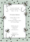 Bumblebees-Sage Baby Shower Invitation