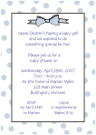 Blue Dot BorderBaby Shower Invitation