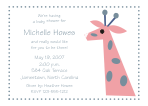 Giraffe Baby Shower Invitation