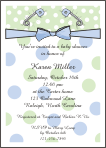 Polka Dot and Diaper Pins Baby Shower Invitation