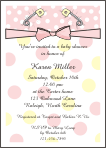 Polka Dot and Diaper Pins Baby Shower Invitation