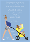 Pregnant Athlete, Blue Baby Shower Invitation