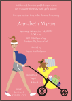 Pregnant Athlete, Pink Baby Shower Invitation