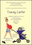 Pregnant Soccer, Blue Baby Shower Invitation