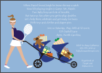 Pregnant Tennis, Blue Twins Baby Shower Invitation