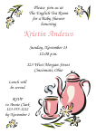 Tea Party Baby Shower Invitation