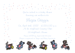 Toys & Blue Confetti Baby Shower Invitation