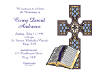 Cross with Bible Blue Baptism Invitation