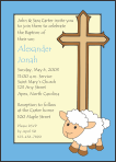 Lamb and Cross Baptism Invitation