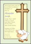 Lamb and Cross Baptism Invitation