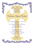 Watermark Cross Flowers Yellow Baptism Invitation
