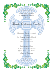 Watermark Cross Irish - Blue Baptism Invitation