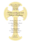 Watermark Cross Yellow Baptism Invitation