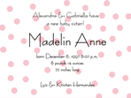 Pink Polka Dots Birth Announcements