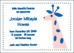Giraffe 1 Birth Announcements