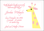 Giraffe 4 Birth Announcements