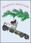 Big Truck Ornament Christmas Card