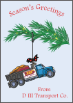 Dump Truck Ornament Christmas Card
