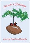 Football Ornament Christmas Card