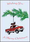 Ford Truck Ornament Christmas Card