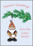 Gnome Football Ornament Christmas Cards