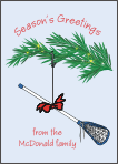 Lacrosse Ornament Christmas Card