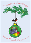 School Stuff Ornament Christmas Card