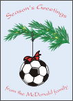 Soccer Ornament Christmas Card
