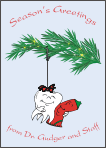 Tooth and Toothpaste Ornament Christmas Card