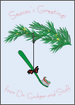 Toothbrush Ornament Christmas Card