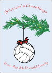 Volleyball Ornament Christmas Card