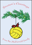 Waterpolo Ornament Christmas Card