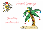 Tropical Beach Christmas Card