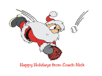 Baseball Santa 2 Christmas Card