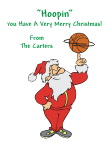 Basketball Santa Christmas Card