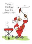 BBQ Santa Christmas Card