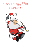 Dancing Santa Christmas Card