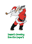 Golfing Santa 2 Christmas Card