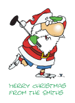 Golfing Santa 1 Christmas Card
