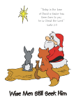 Santa with animals Christmas Card
