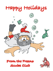 Scuba Santa Christmas Card