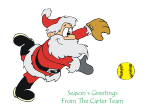 Softball Santa 2 Christmas Card